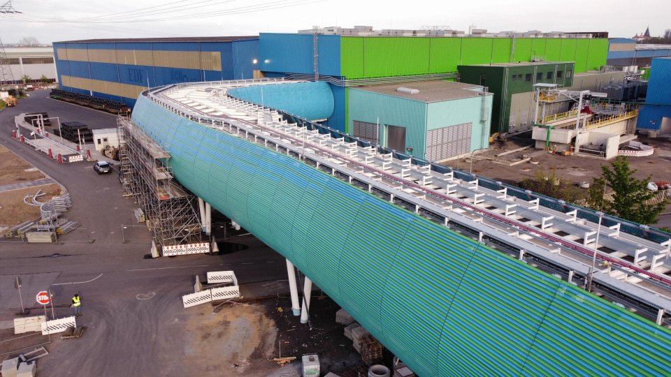 Montaggio struttura rivestimento tunnel convogliatori industriali Riesa (DE)